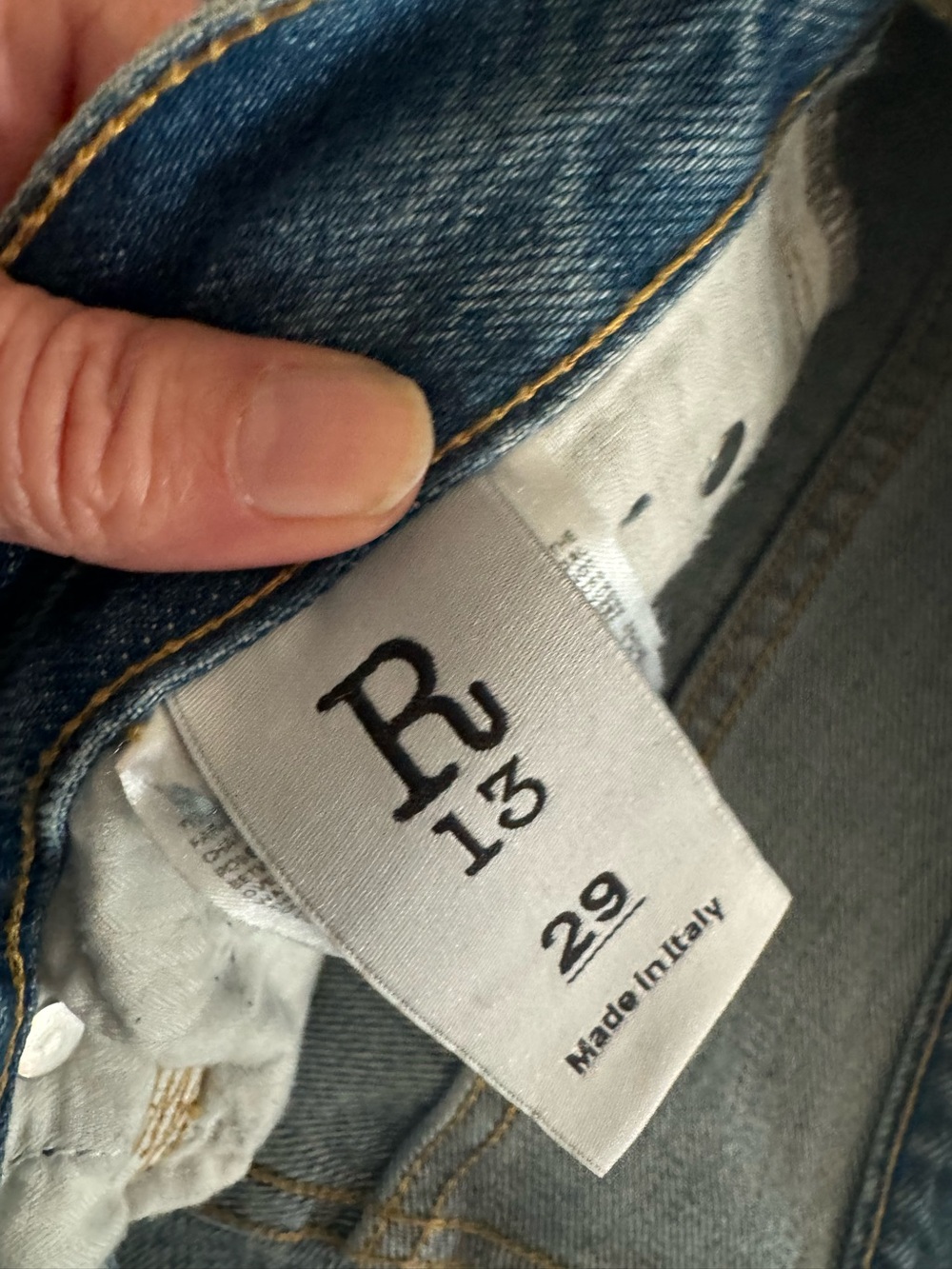 R13 Women distressed jeans made in Italy size 29